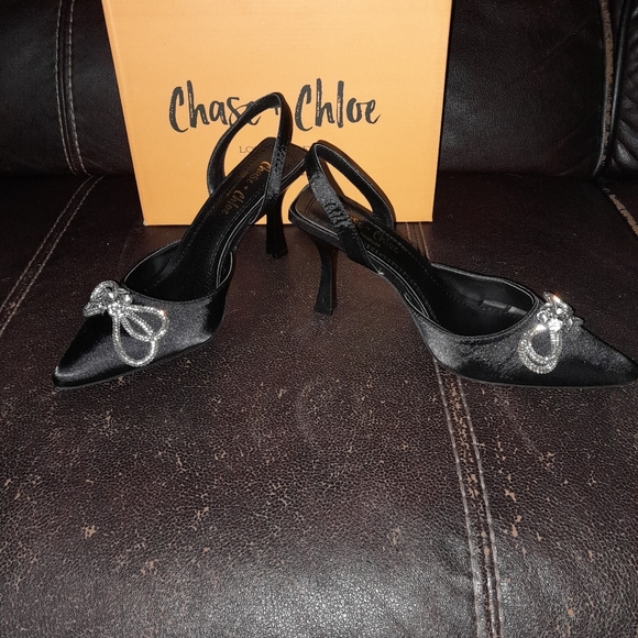 Chase + Chloe Slingback Pointed Toe Pump Size 8 - Picture 2 of 6